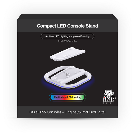 IMP Compact LED Stand for PS5 Original and Slim, Disc and Digital / PlayStation 5 | Techbox