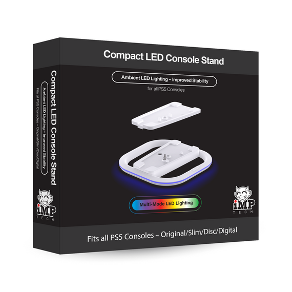 IMP Compact LED Stand for PS5 Original and Slim, Disc and Digital / PlayStation 5 | Techbox