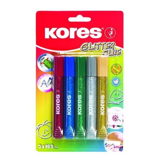 Kores – Basic Glitter Glue – 5 Pack (775000) / Toys