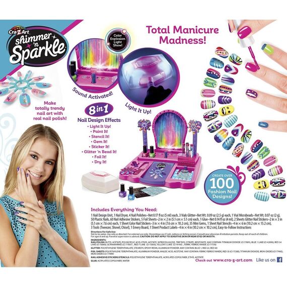 Shimmer 'n Sparkle - 8 in 1 Nail Salon with Nail Dryer (20-00238) / Toys