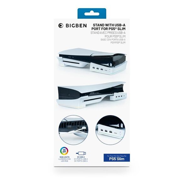 Nacon Horizontal Hub Station RGB/USB Hub, White PS5 Slim / PlayStation 5 - New -  - Techbox