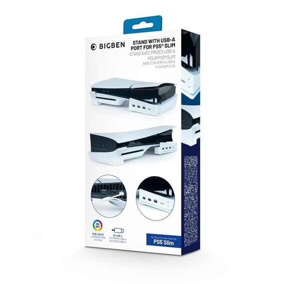 Nacon Horizontal Hub Station RGB/USB Hub, White PS5 Slim / PlayStation 5 - New -  - Techbox
