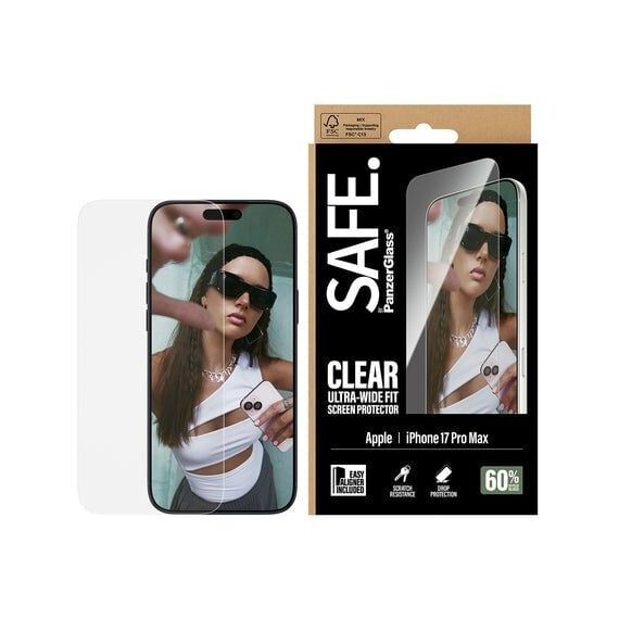 PanzerGlass - SAFE. Screen Protector - iPhone 17 Pro Max - UWF w. EasyAligner / Electronics