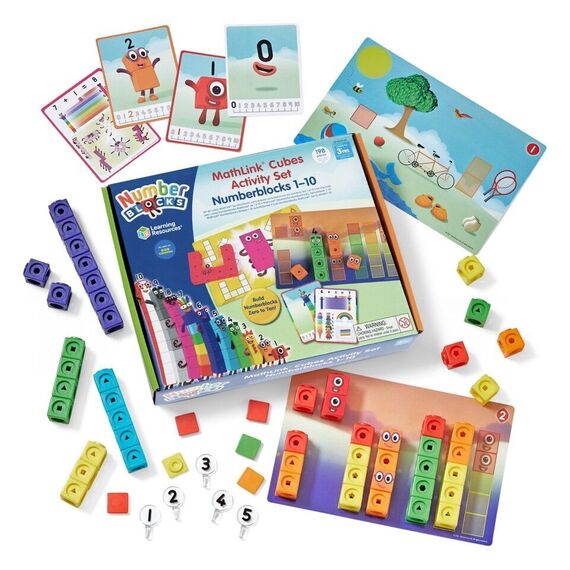 Learning Resources - MathLink Cubes Numberblocks 1-10 Activity Set (LSP0949-SCA) / Toys