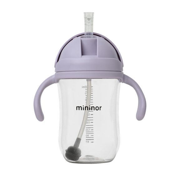 Mininor Global - Straw Bottle Tritan 330ml - Lilac flower (14253) / Baby and Children