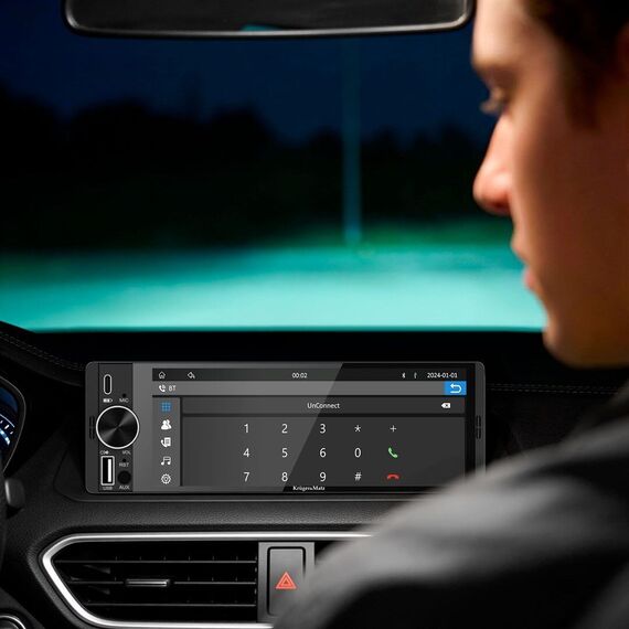 Kruger&Matz KM2016 1DIN CarPlay/AndroidAuto car radio | Techbox