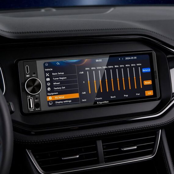 Kruger&Matz KM2016 1DIN CarPlay/AndroidAuto car radio | Techbox