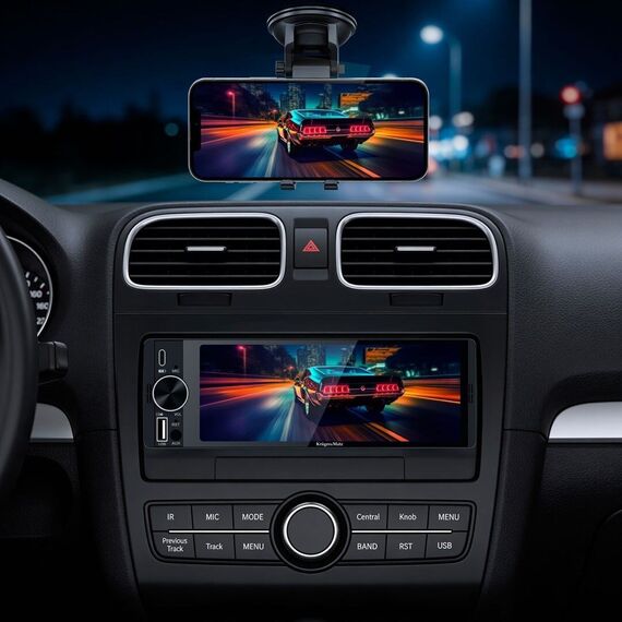 Kruger&Matz KM2016 1DIN CarPlay/AndroidAuto car radio | Techbox