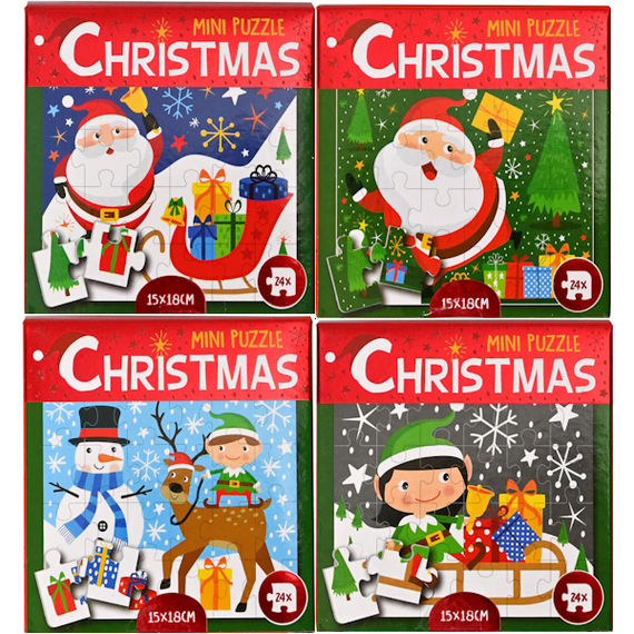 XMAS Mini Puzzle Asst. (24 pcs.) (1318) / Toys