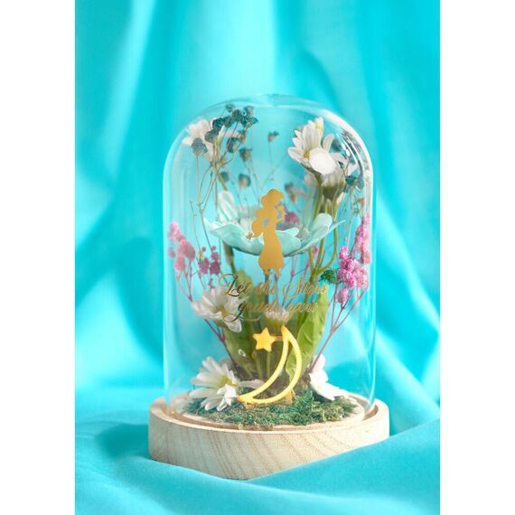 Disney Princess Jasmine florals in a clonche with neon light - Various - Various - Techbox