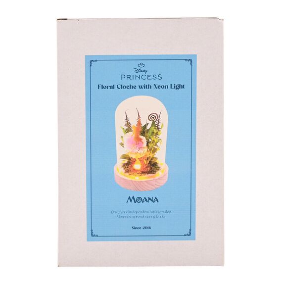 Disney Princess Vaiana Moana florals in a clonche with neon light