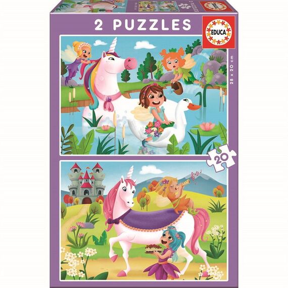 Educa - 2x20 pcs,  Unicorns And Fairies (80-18064) / Toys