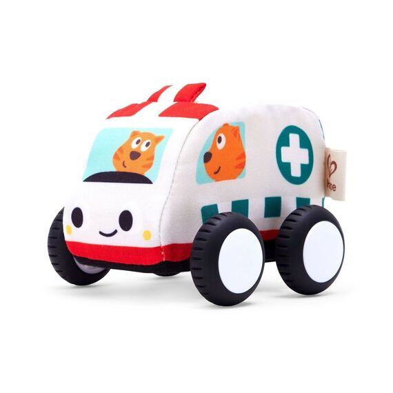 Hape - Pull-Back Plush Car Set (87-0076) / Toys