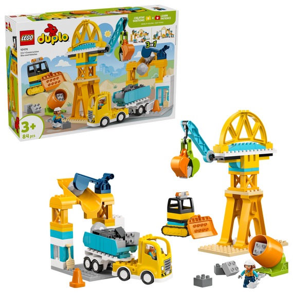 LEGO - DUPLO Town - 3 in 1 Construction Site and Vehicles (10476) / Toys |  Techbox