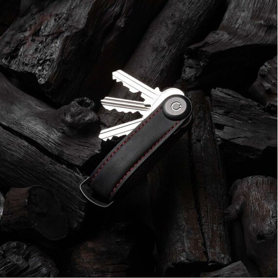 Orbitkey - Crazy Horse Leather Key Organiser - Obsidian Red / Gadgets