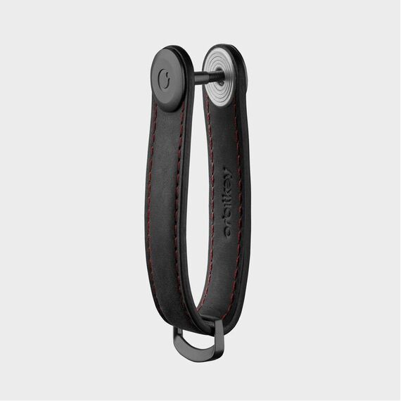 Orbitkey - Crazy Horse Leather Key Organiser - Obsidian Red / Gadgets