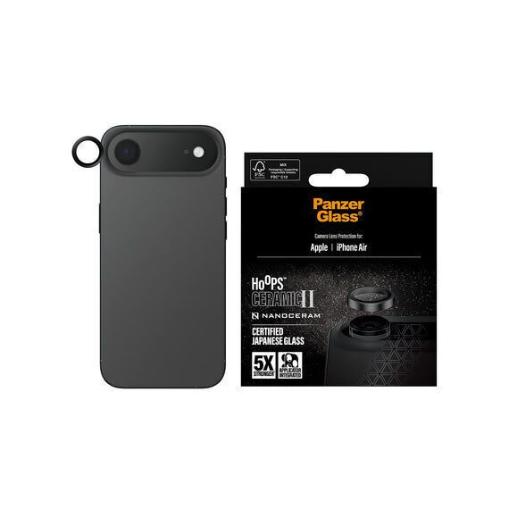 PanzerGlass - Hoops Ceramic II Camera Lens Protector - iPhone Air / Electronics
