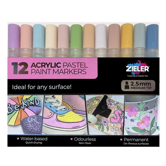 Zieler - Paint Markers Pastel Medium (609299514) / Toys