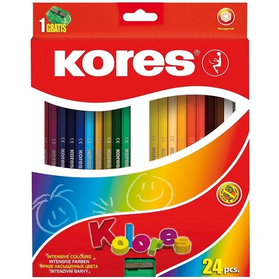 Kores - Kolores - Hexagonal 24  Coloured Pencils (96324) / Toys