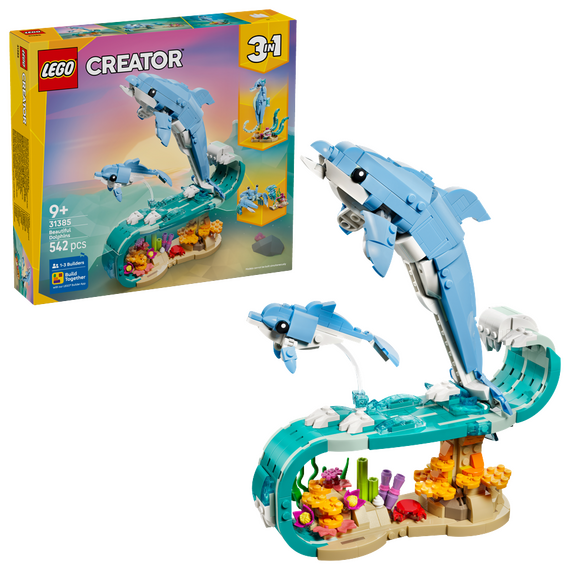 LEGO - LEGO Creator - Sea Animals: Beautiful Dolphins (31385) / Toys - Lego - Collectibles - Techbox