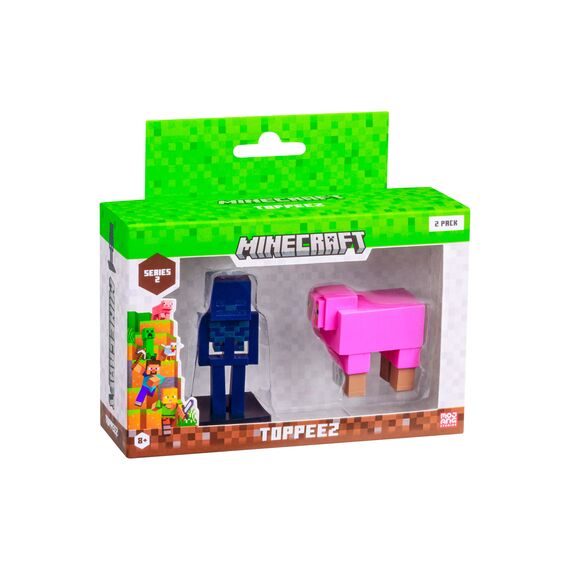 Minecraft - 3D 6 cm Figure 2 pack S2 -  Drowned and Pink Sheep / Toys