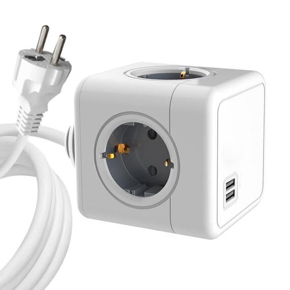 ProXtend - 4-way Schuko Power Cube 1.4M White / Electronics