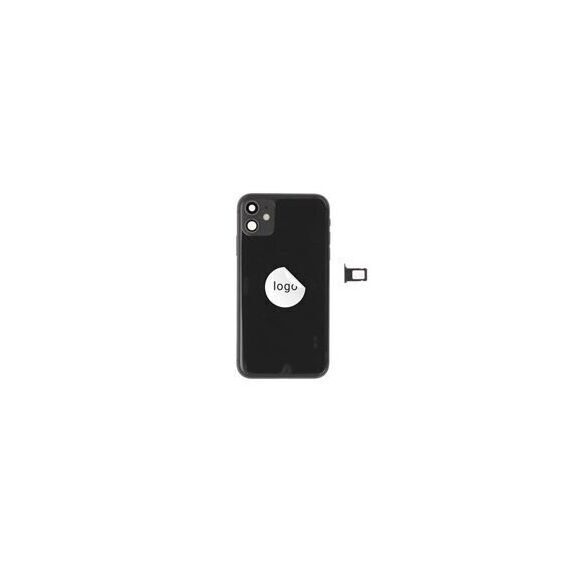 For iPhone/iPad (AP110024BPSP-C) Rear Cover (Pulled C) incl. small parts - Black, For iPhone 11 | Techbox
