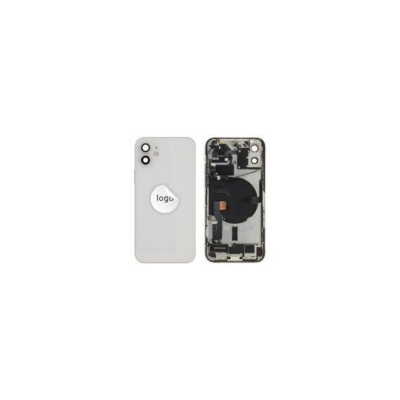For iPhone/iPad (AP120024WPSP-B) Rear Cover (Pulled B) incl. small parts - White, For iPhone 12 - Smartphone Covers & Frames - Smartphone - Techbox