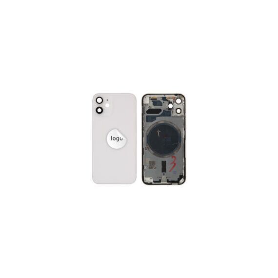 For iPhone/iPad (AP12M24WP) Rear Cover (Pulled, with buttons and without smallparts) - White, for iPhone 12 mini - Smartphone Covers & Frames - Smartphone - Techbox