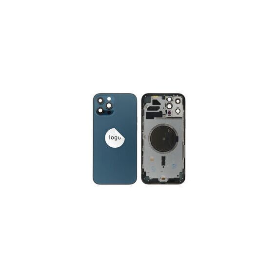 For iPhone/iPad (AP12PM24BLP) Rear Cover (Pulled, with buttons and without smallparts) - Blue, for iPhone 12 Pro Max - Smartphone Covers & Frames - Smartphone - Techbox