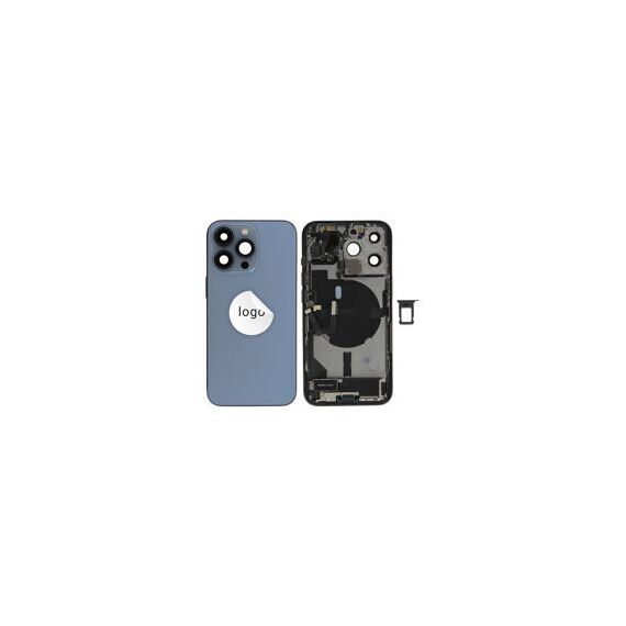 For iPhone/iPad (AP13P24BLPSP) Rear Cover (Pulled, with small parts) - Blue, for iPhone 13 Pro Quality: A-grade - Smartphone Covers & Frames - Smartphone - Techbox