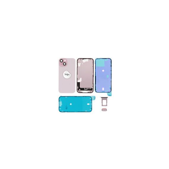 For iPhone/iPad (AP150024PIP) Rear Cover - Pink (Pulled incl middle frame), for model iPhone 15 (with buttons and without smallparts) - Smartphone Covers & Frames - Smartphone - Techbox