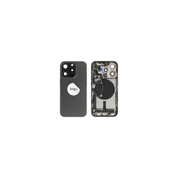 For iPhone/iPad (AP15P24BPSP) Rear Cover - Black Titanium (Pulled incl middle frame), for model iPhone 15 Pro (incl. smallparts) - Smartphone Covers & Frames - Smartphone - Techbox