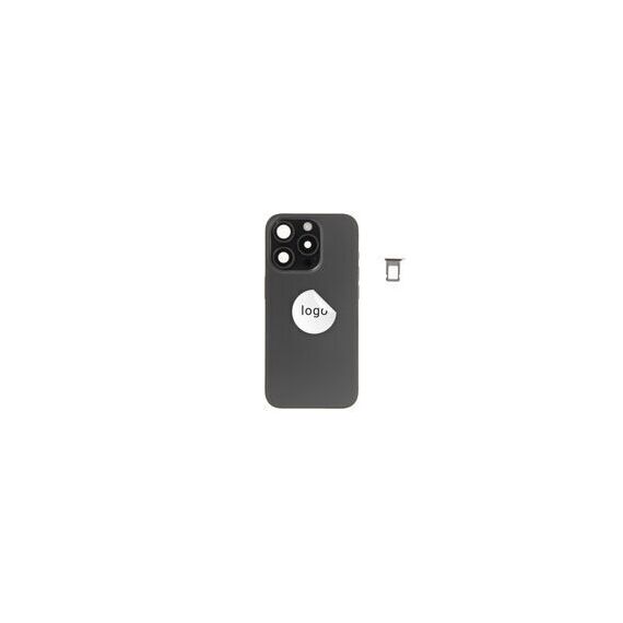 For iPhone/iPad (AP15P24BPSP) Rear Cover - Black Titanium (Pulled incl middle frame), for model iPhone 15 Pro (incl. smallparts) - Smartphone Covers & Frames - Smartphone - Techbox