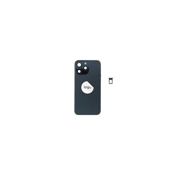 For iPhone/iPad (AP15PM24BLP) Rear Cover - Blue Titanium (Pulled incl middle frame), for model iPhone 15 Pro Max (with buttons and without smallparts) - Smartphone Covers & Frames - Smartphone - Techbox