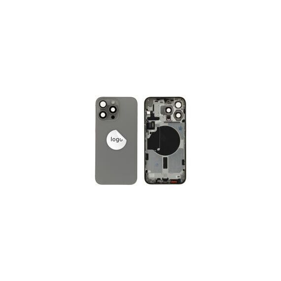 For iPhone/iPad (AP15PM24GRP) Rear Cover - Natural Titanium (Pulled incl middle frame), for model iPhone 15 Pro Max (with buttons and without smallparts) - Smartphone Covers & Frames - Smartphone - Techbox