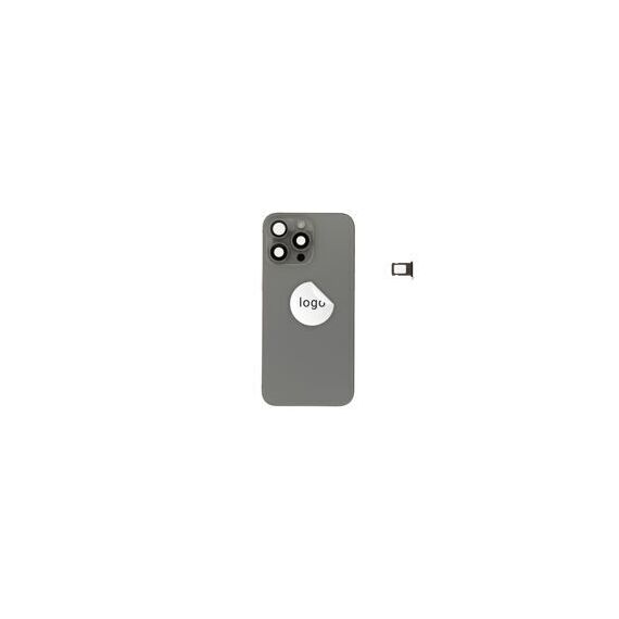 For iPhone/iPad (AP15PM24GRP) Rear Cover - Natural Titanium (Pulled incl middle frame), for model iPhone 15 Pro Max (with buttons and without smallparts) - Smartphone Covers & Frames - Smartphone - Techbox