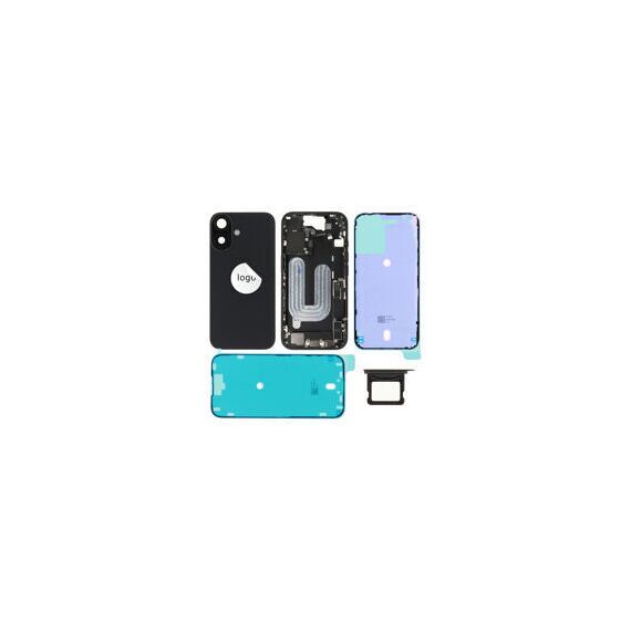 For iPhone/iPad (AP160024BPSP-C) Rear Cover (Pulled C) incl. small parts - Black, For iPhone 16 - Smartphone Covers & Frames - Smartphone - Techbox