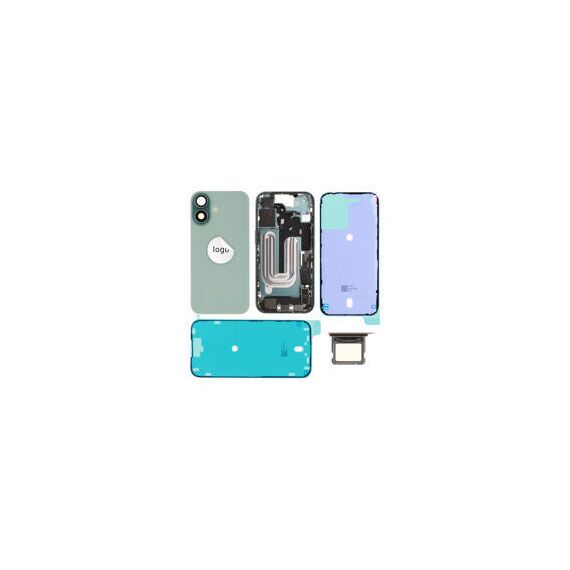 For iPhone/iPad (AP160024GRNPSP-C) Rear Cover (Pulled C) incl. small parts - Green, For iPhone 16 - Smartphone Covers & Frames - Smartphone - Techbox