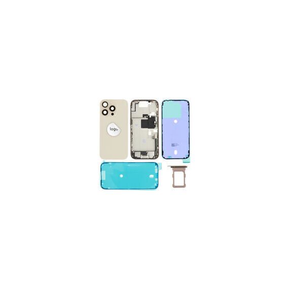 For iPhone/iPad (AP16P0024GOPSP) Rear Cover (Pulled A) incl. small parts - Cream, For iPhone 16 Pro - Smartphone Covers & Frames - Smartphone - Techbox
