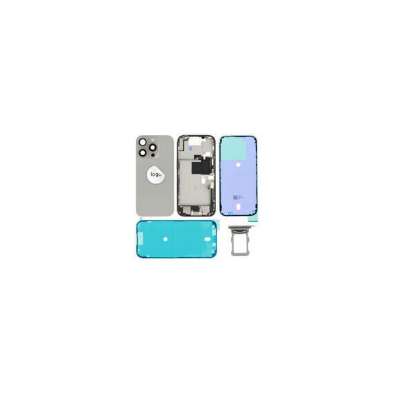 For iPhone/iPad (AP16P0024GRPSP) Rear Cover (Pulled A) incl. small parts - Grey, For iPhone 16 Pro - Smartphone Covers & Frames - Smartphone - Techbox