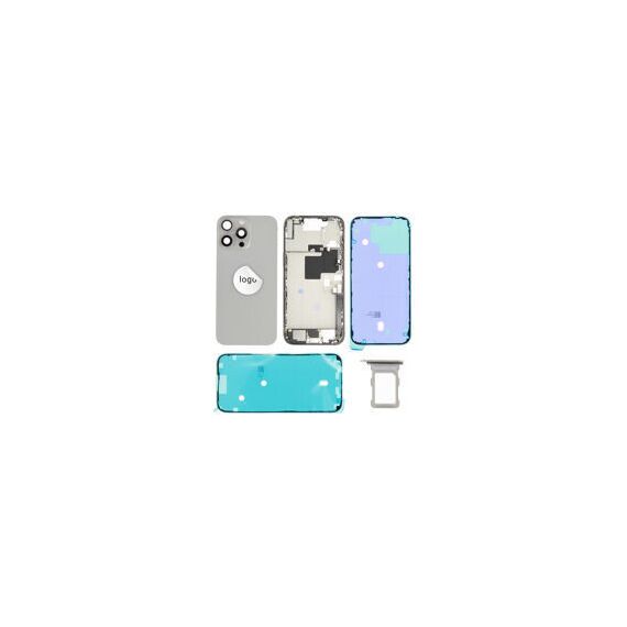 For iPhone/iPad (AP16PM0024GRPSP) Rear Cover (Pulled A) incl. small parts - Grey, For iPhone 16 Pro Max - Smartphone Covers & Frames - Smartphone - Techbox