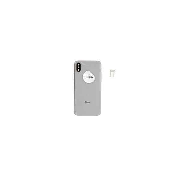 For iPhone/iPad (APX0024SPSP-C) Rear Cover (Pulled C) incl. small parts - Silver, For iPhone X - Smartphone Covers & Frames - Smartphone - Techbox
