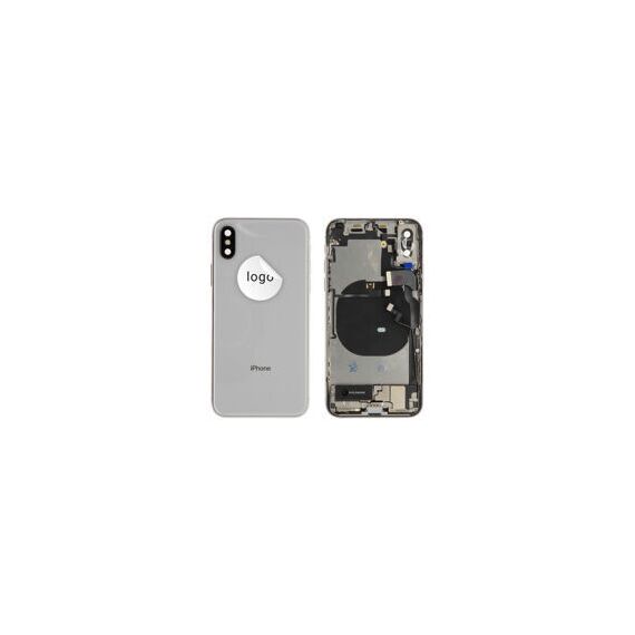 For iPhone/iPad (APX0024SPSP) Rear Cover (Pulled A) incl. small parts - Silver, For iPhone X - Smartphone Covers & Frames - Smartphone - Techbox