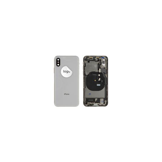 For iPhone/iPad (APXS0024SPSP-B) Rear Cover (Pulled B) incl. small parts - Silver, For iPhone XS | Techbox