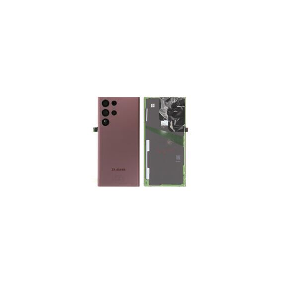 Samsung (GH82-27457B) Back Glass (Original) - Burgundy, Samsung Galaxy S22 Ultra; SM-S908 | Techbox