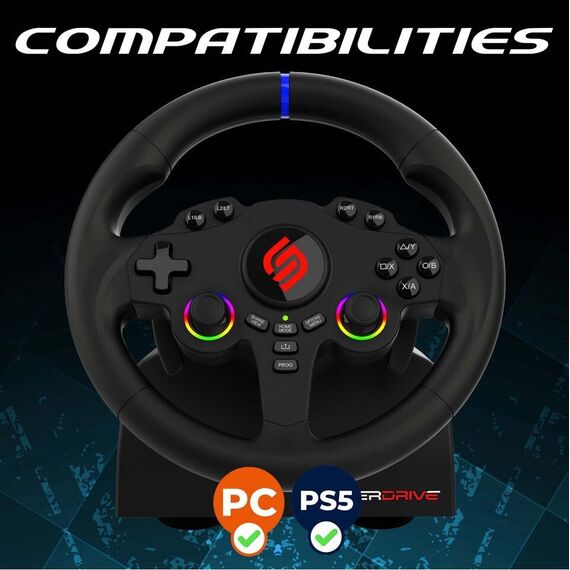 Subsonic - 220 RS-5 Steering Wheele (PC/ PS5) / PlayStation 5 - PS5 Games - Games - Techbox