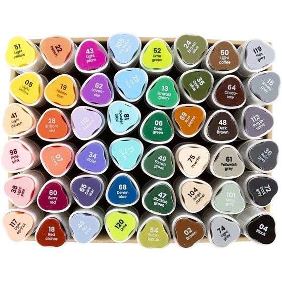 Creativ - Illustration Marker, line 1+8 mm, standard colours, 48pc/ 1 pack - () / Toys