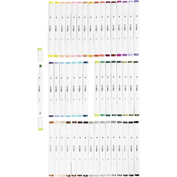 Creativ - Illustration Marker, line 1+8 mm, standard colours, 48pc/ 1 pack - () / Toys