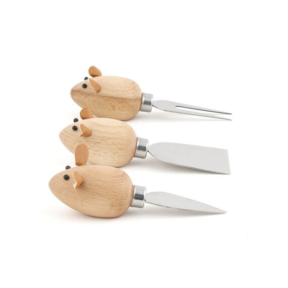 Cheese Knives Mice Set Of 3 (CHS08) / Gadgets